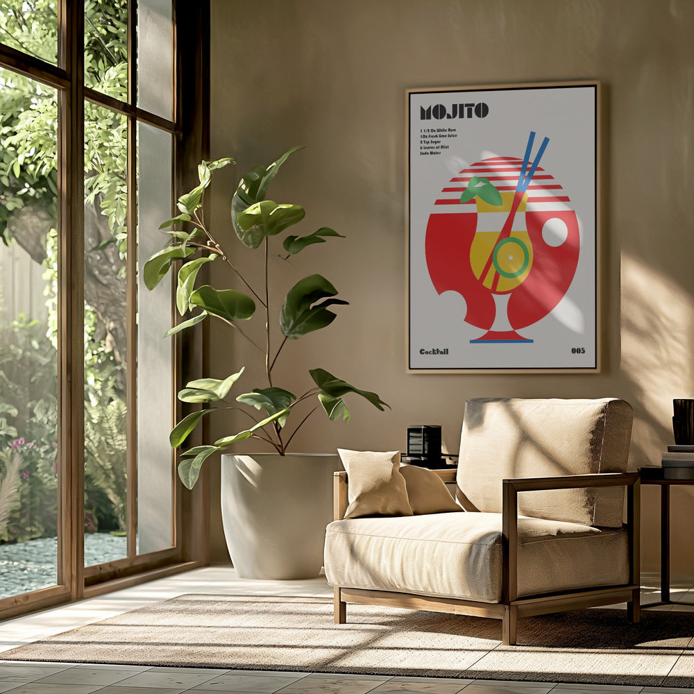 Mojito Bauhaus Cocktail | Poster