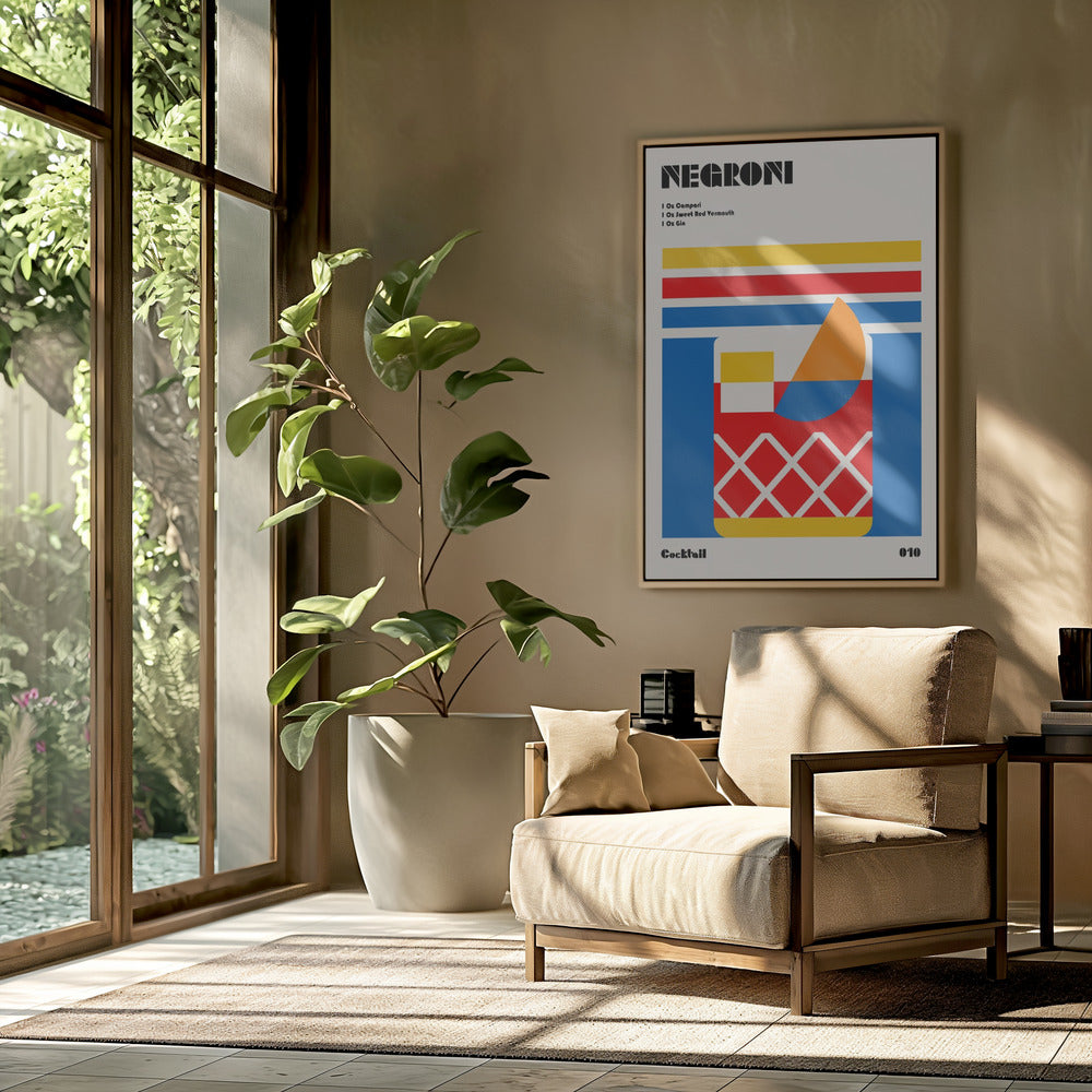 Negroni Bauhaus Cocktail | Poster