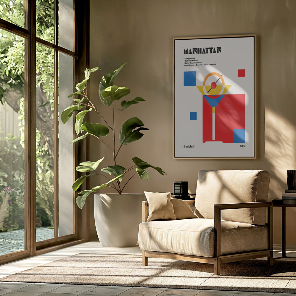 Manhattan Bauhaus Cocktail | Poster