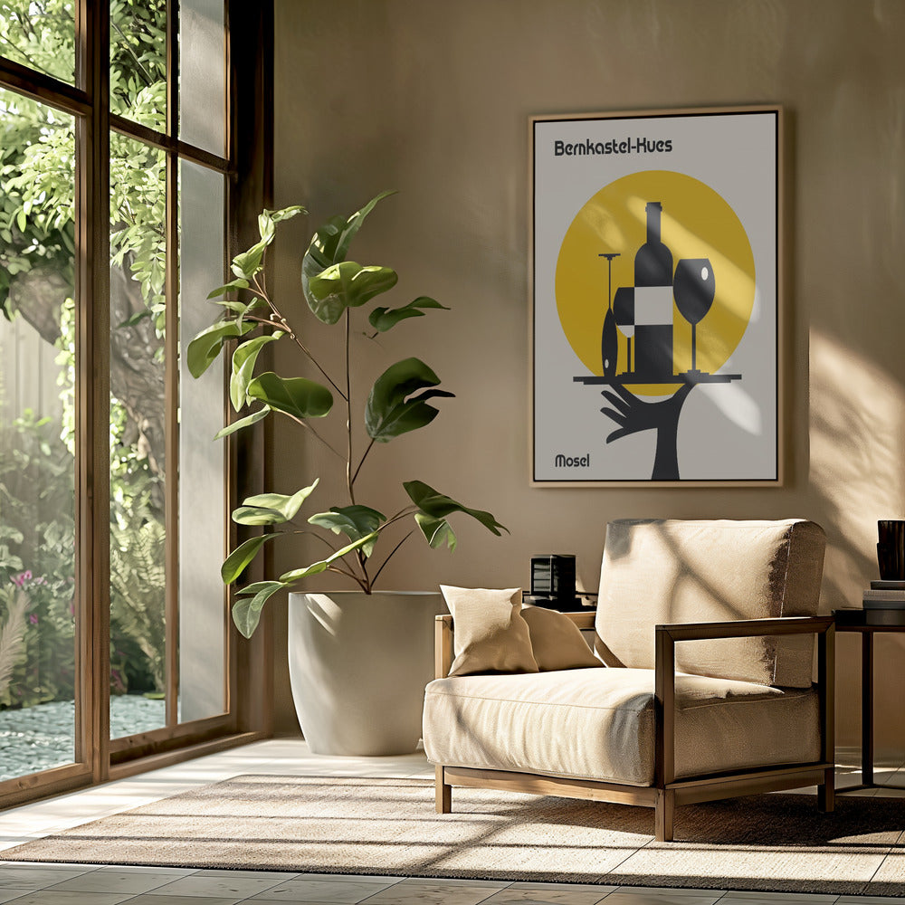 Moselwein Minimalistischer Druck | Poster