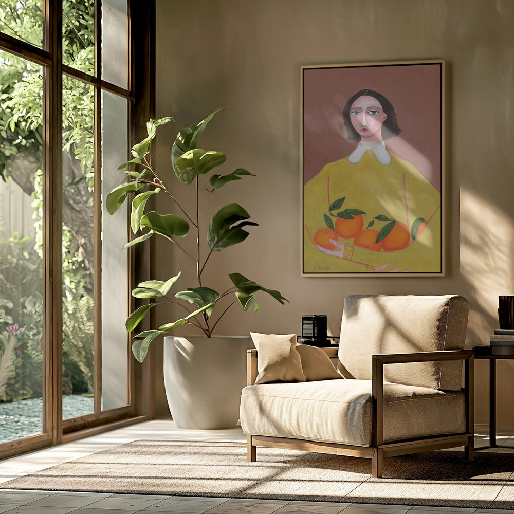 Dame mit Orangen | Poster