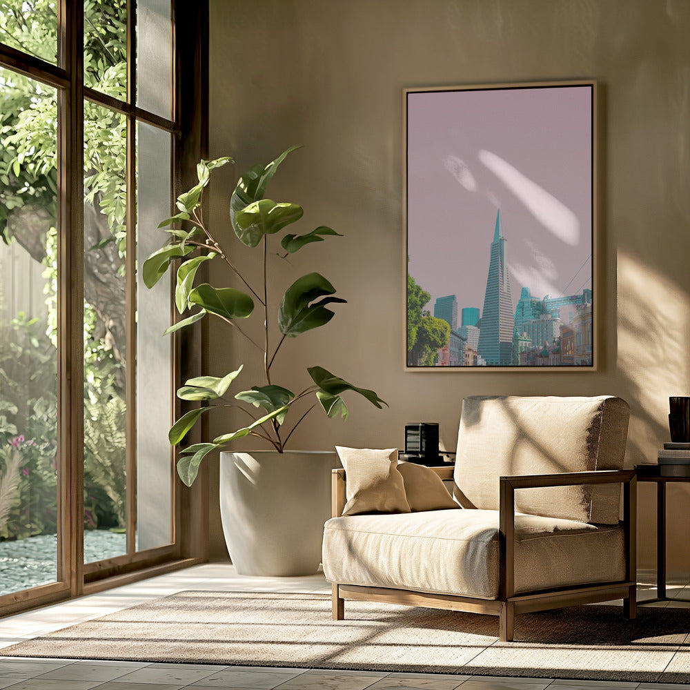Pyramide in der Stadt | Poster