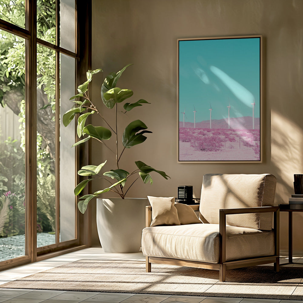 Palm Springs Windmühlen in der Wüste | Poster