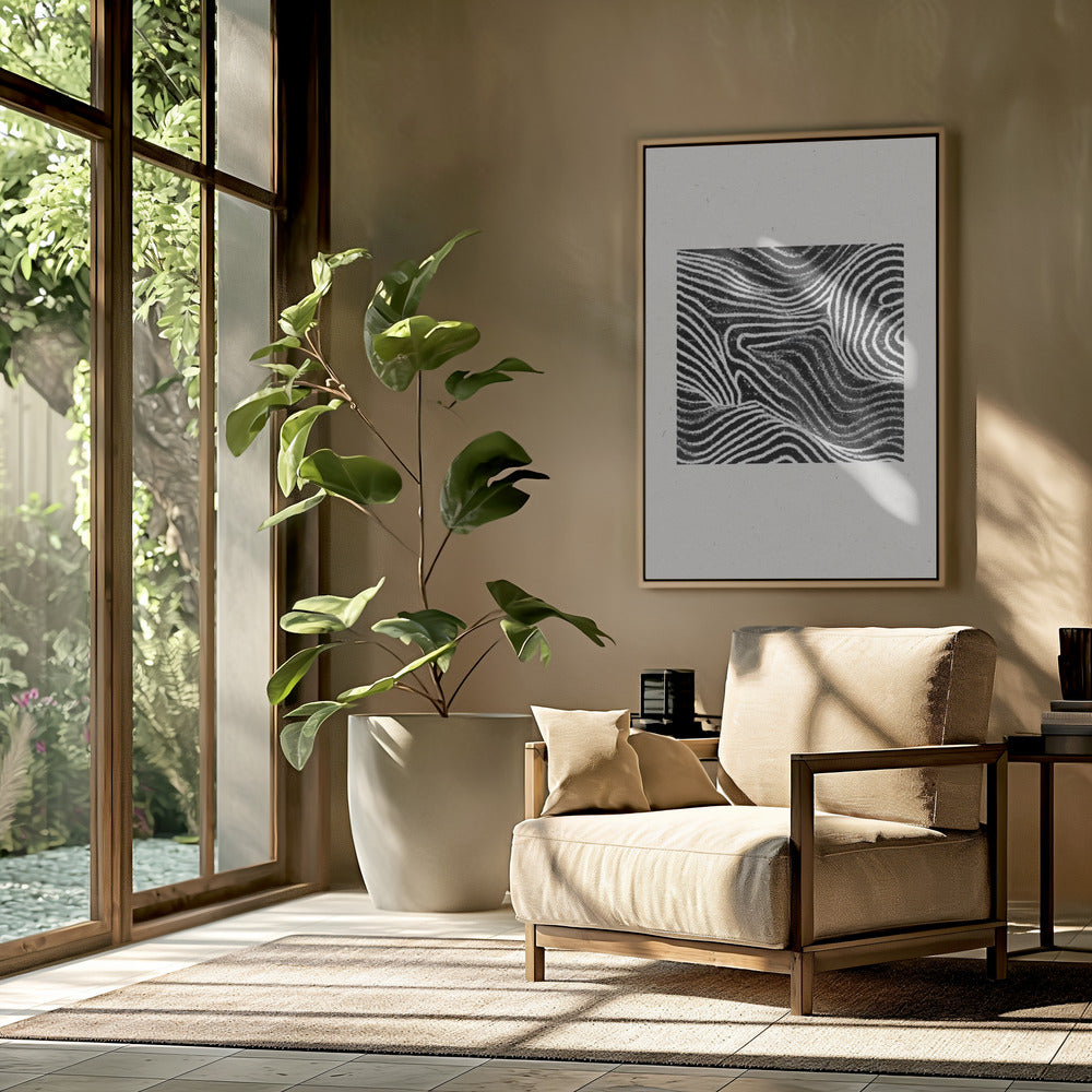 Black and White Waves | Poster