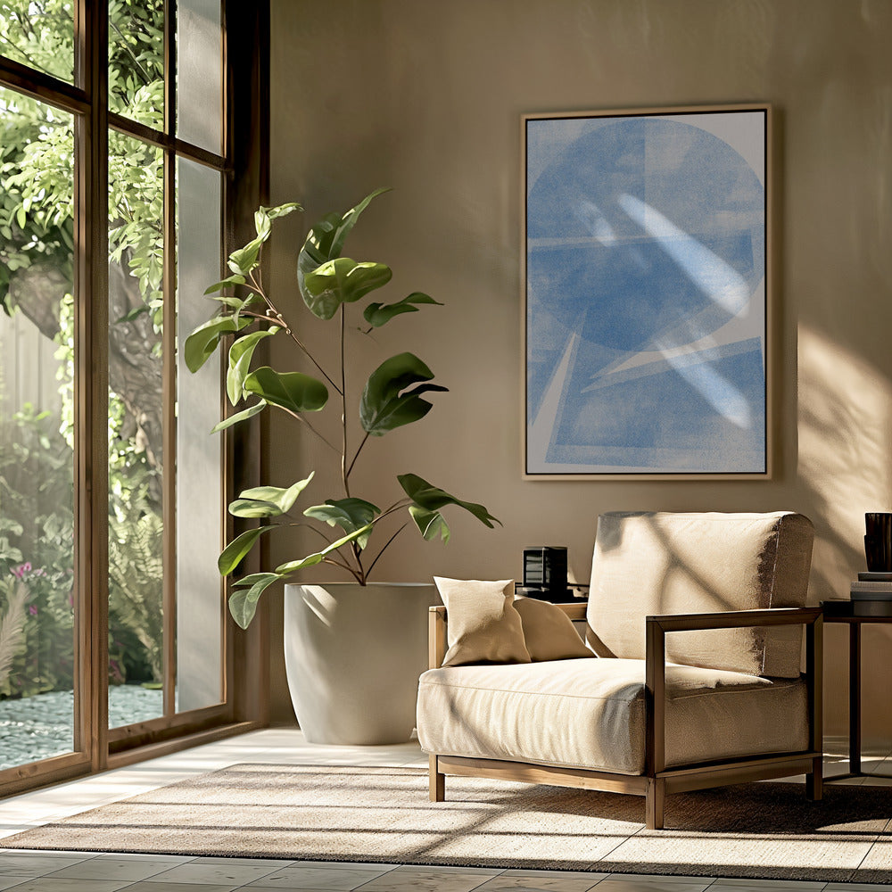 Azurblaue Geometrie | Poster