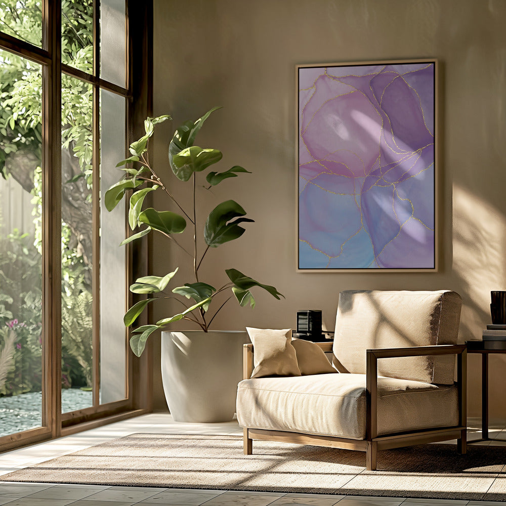 Abstraktes Pastell & Gold | Poster