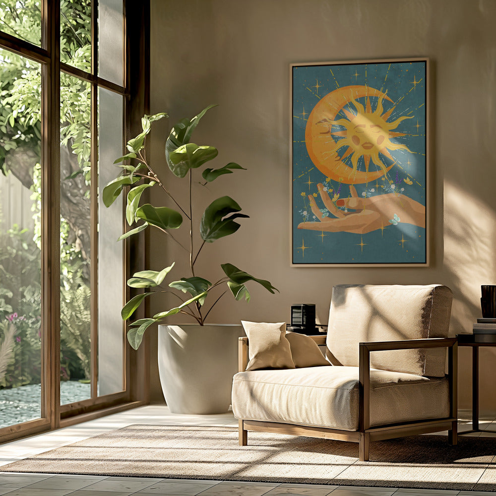 Sun and moon in my hand | Poster