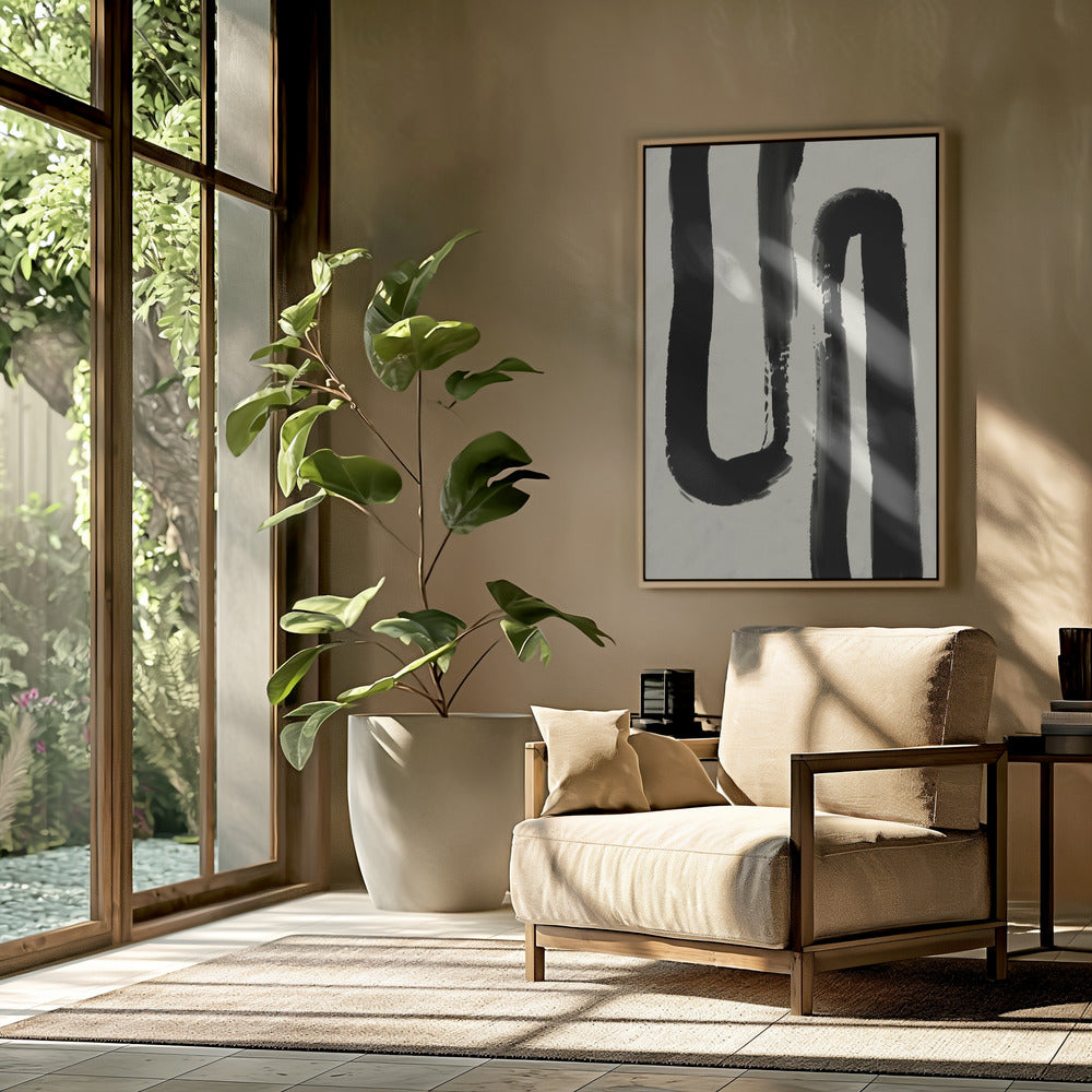 Monochromer Fluss | Poster