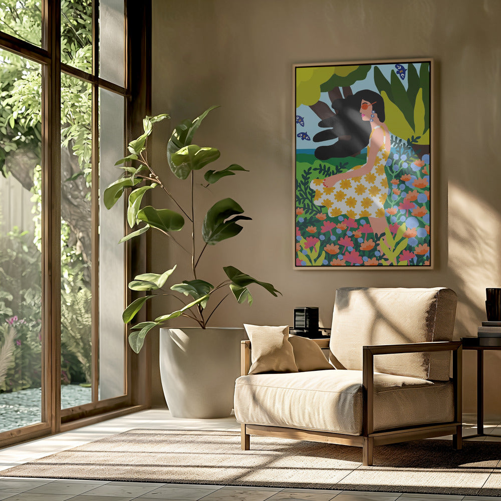 Blumen-Sommermädchen | Poster