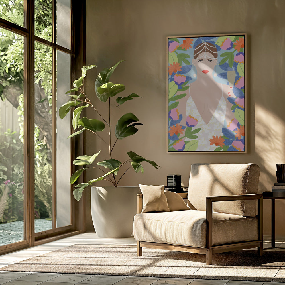 Sommerkönigin in Blumen | Poster