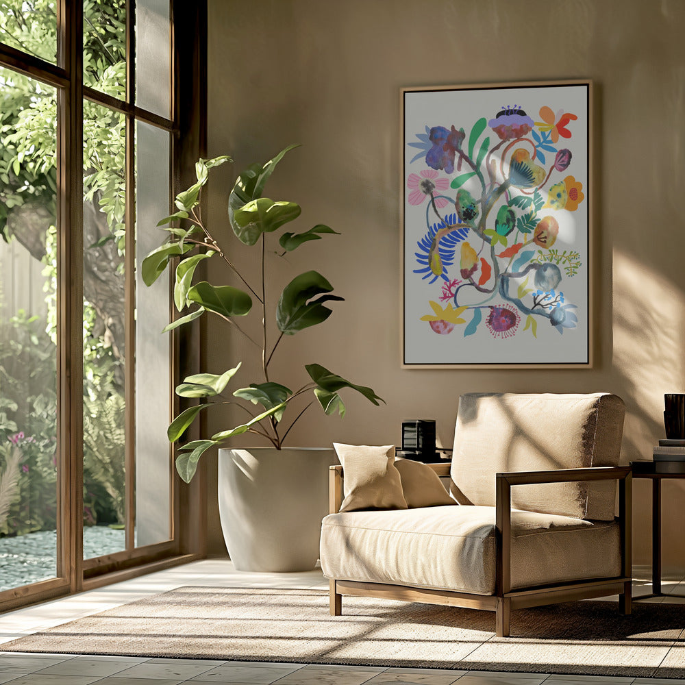 9933x14043 Din 115 Abstrakt Blumen | Poster