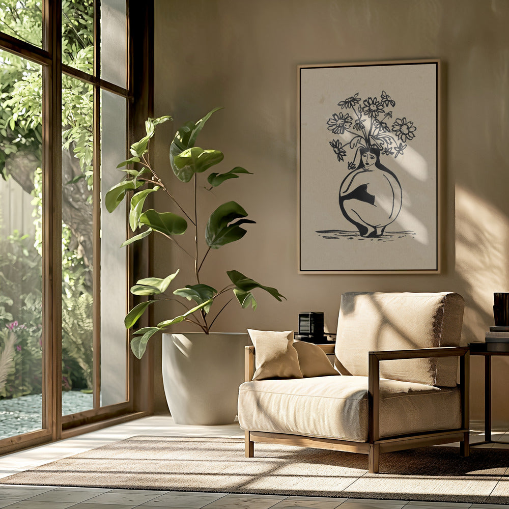 Frau in Vase | Poster
