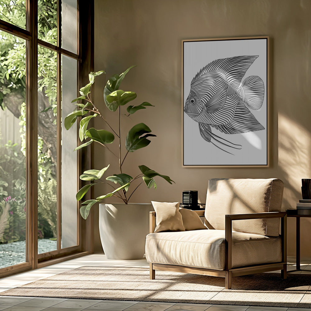 Linienkunst Fisch | Poster