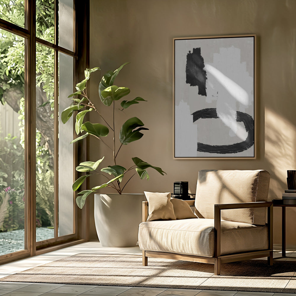 Monochrome Striche | Poster