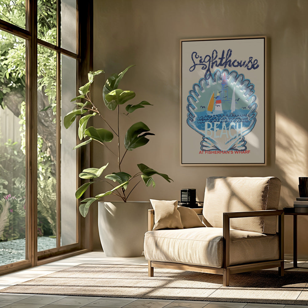 Lighthouse Beach Poster | Poster