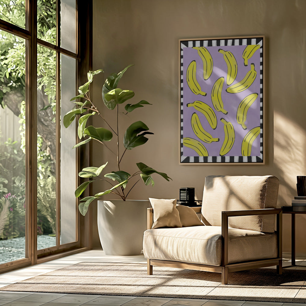 Gelbe Bananen Abstrakt | Poster