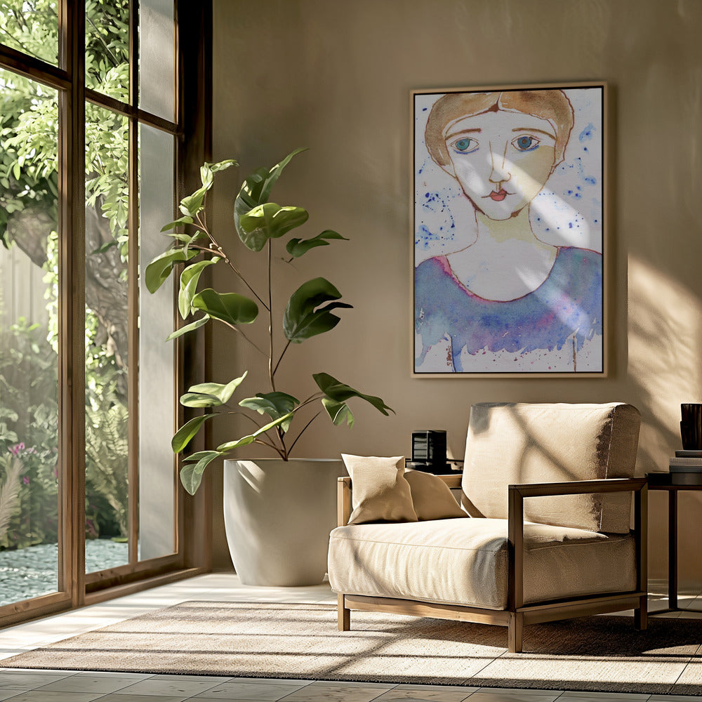Dame schaut | Poster