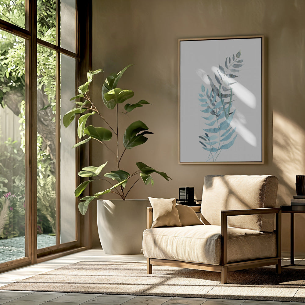 Blaue Aquarellblumen 1 | Poster