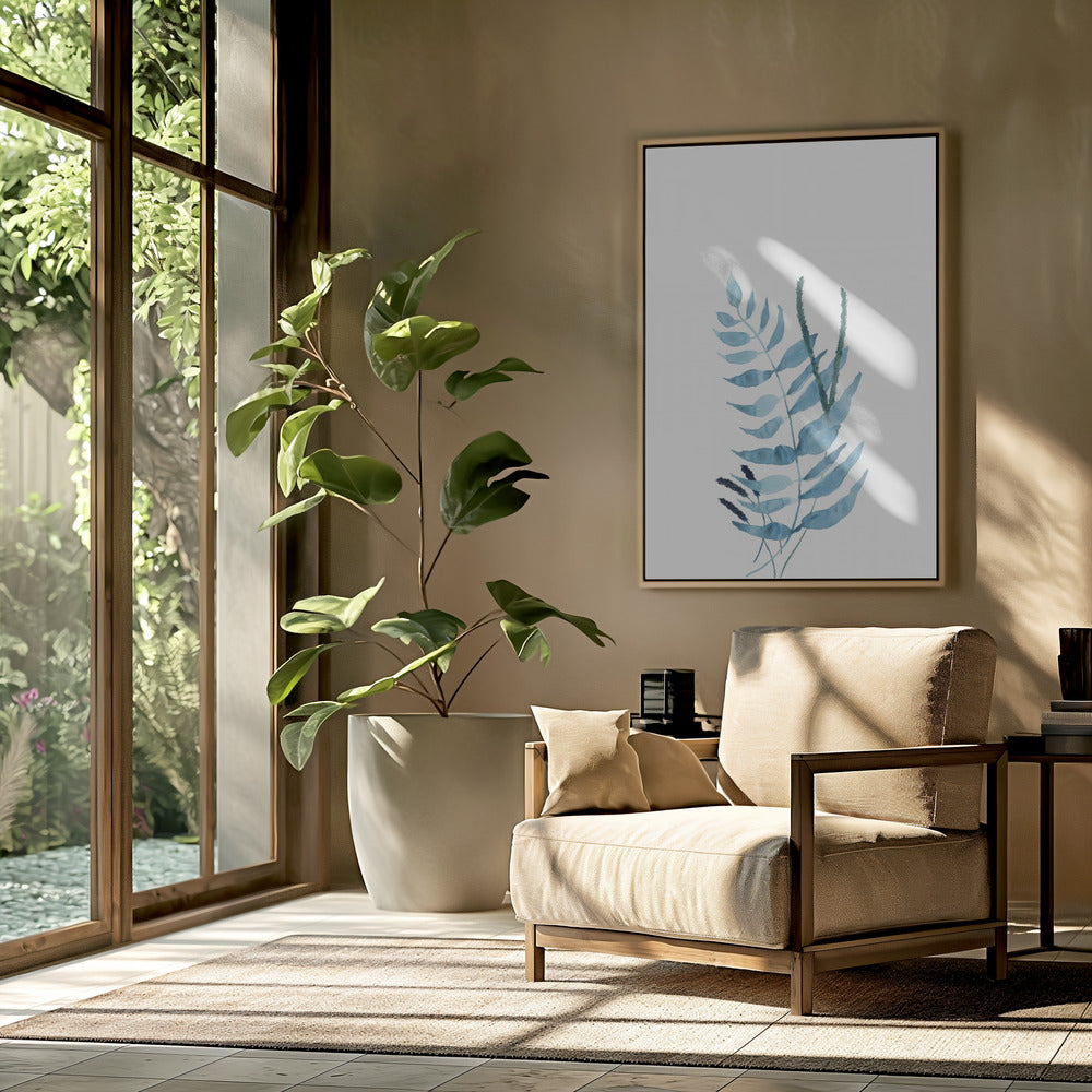 Blaue Aquarellblumen 2 | Poster