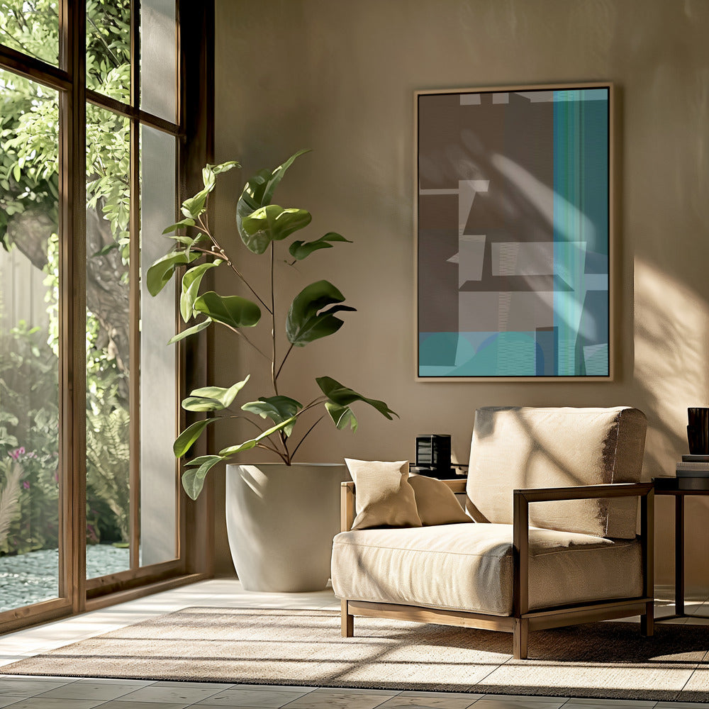 Brown Blue Woven 1 | Poster