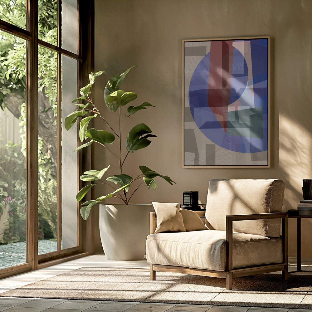 Braun Blau Gewebt 5 | Poster