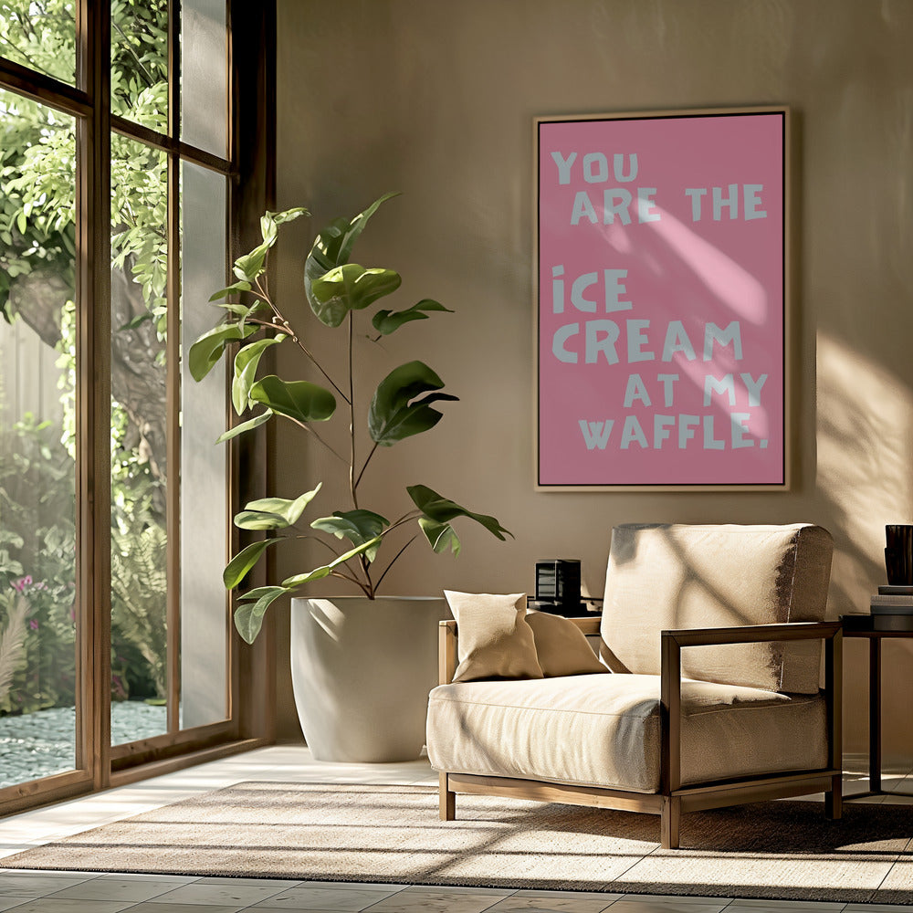 Eiscreme an meiner Waffel | Poster