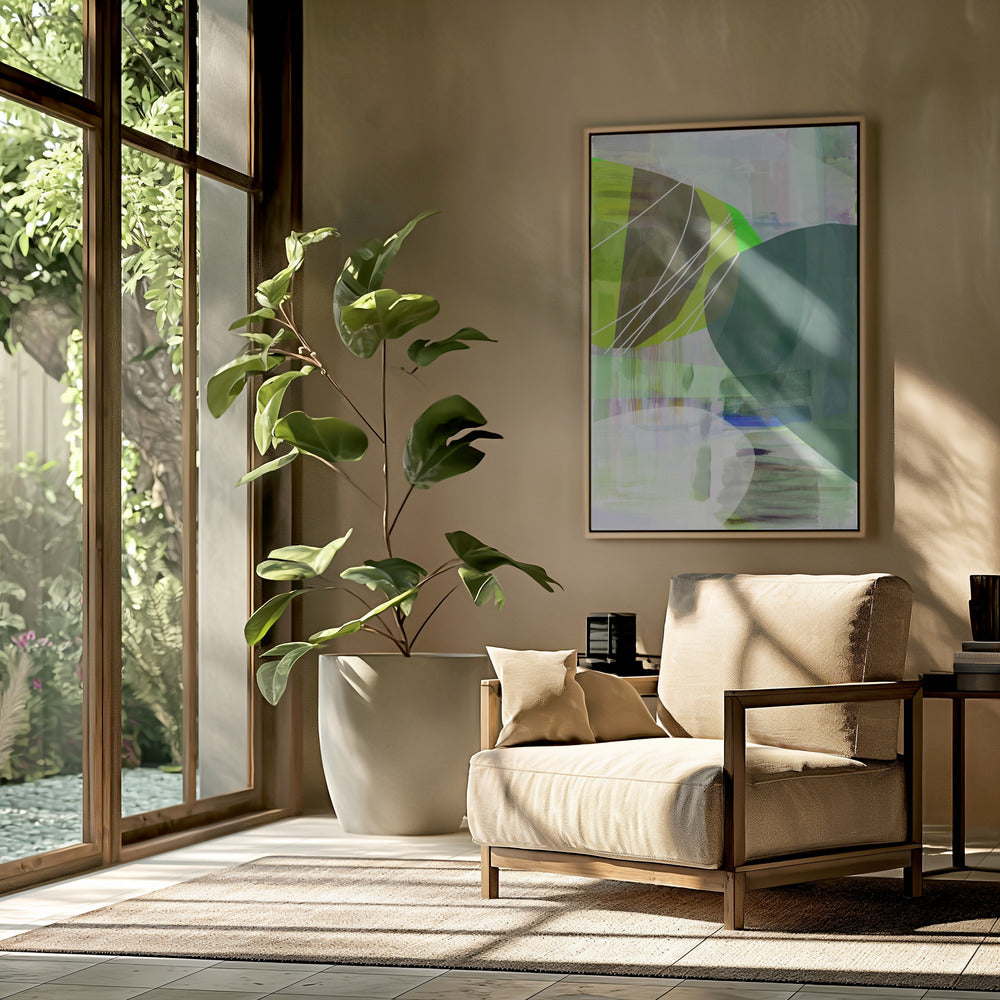 Abstract Green Shapes 2 | Poster