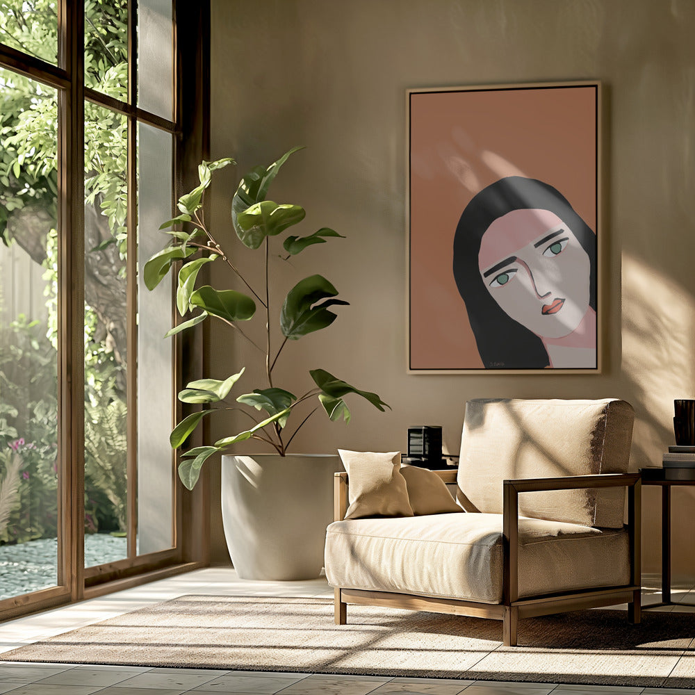 Dame beim Gipfeln | Poster