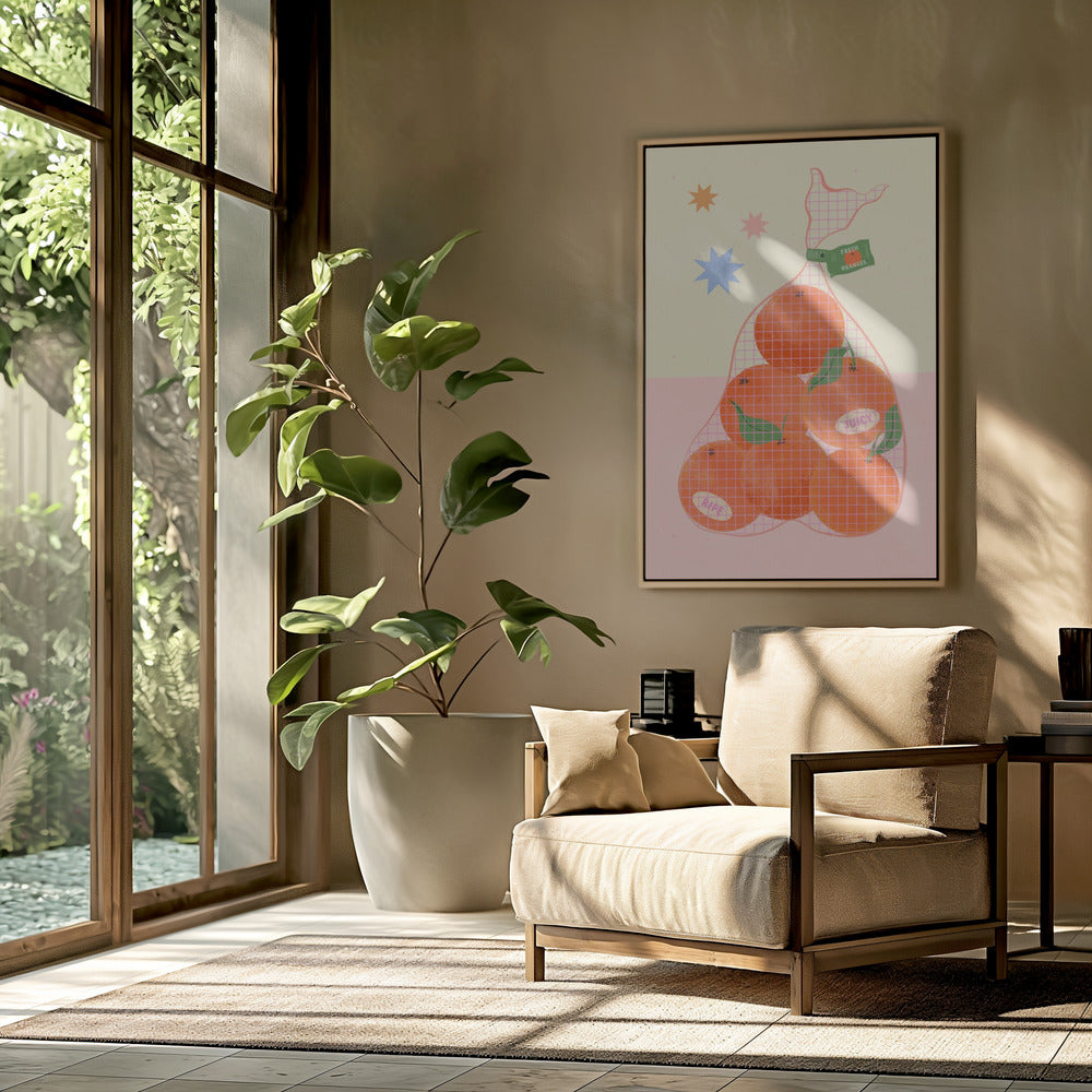 Fresh and Ripe Oranges | Poster