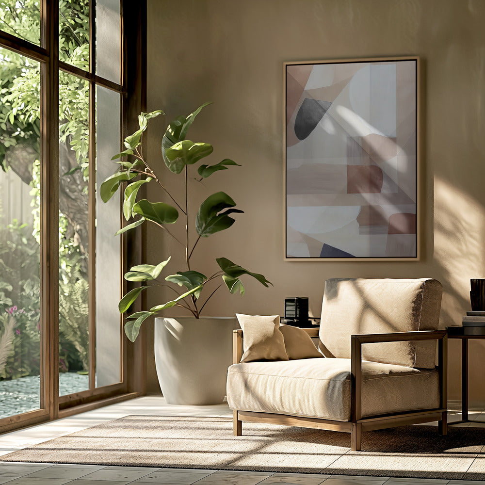 Abstract Copper Neutral Tone Painting 2 | Poster
