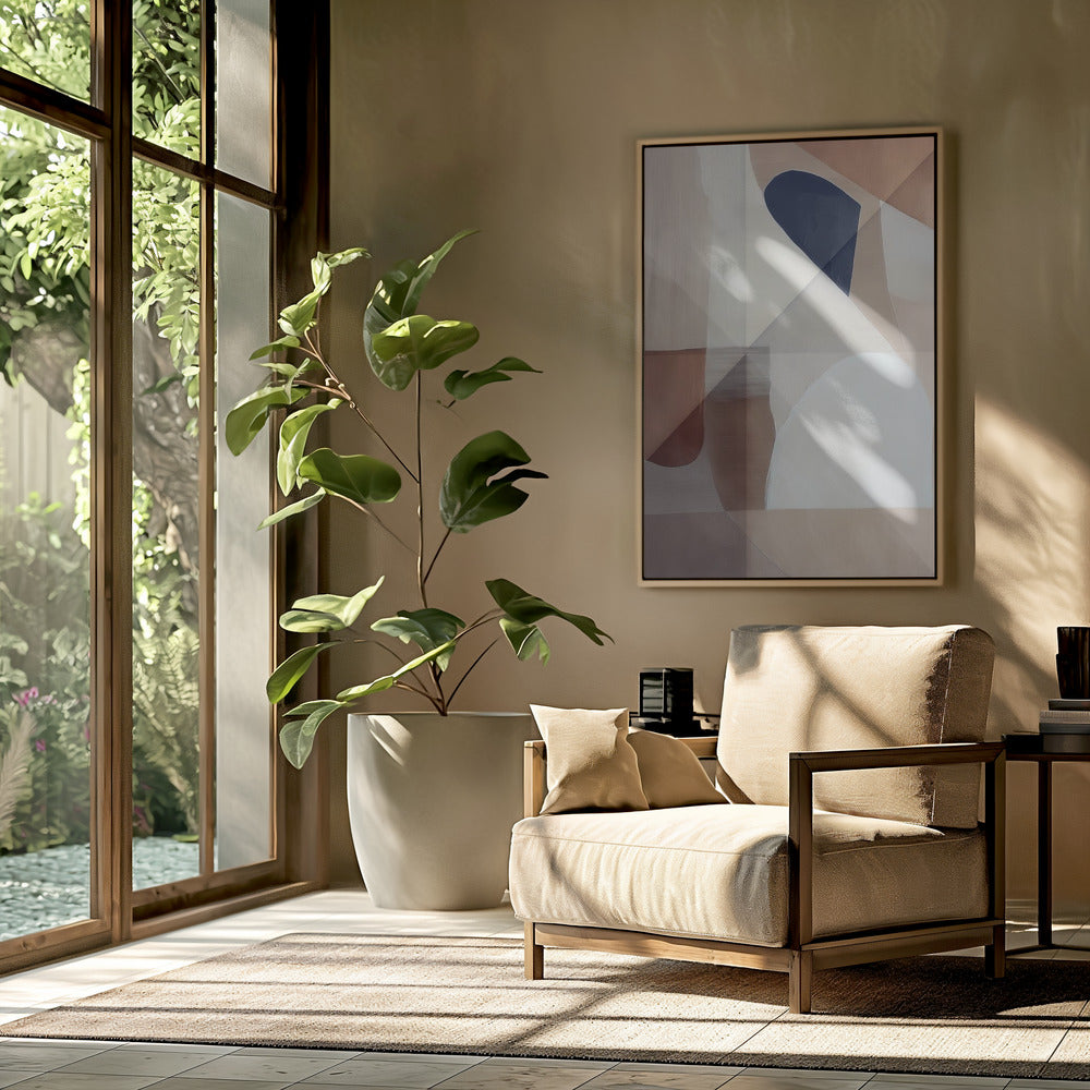 Abstract Copper Neutral Tone Painting 1 | Poster