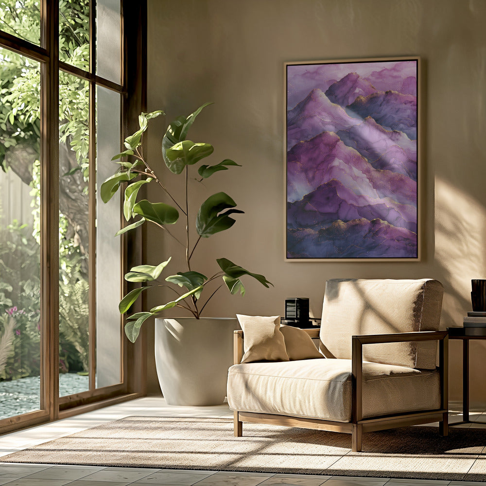 Magische Amethyst-Landschaftsgrafik (8) | Poster