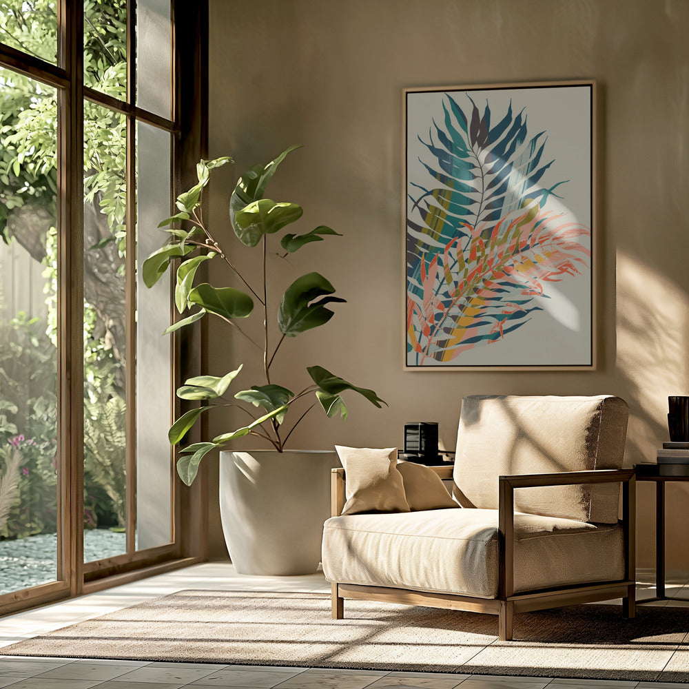 Bunte Palmblätter | Poster