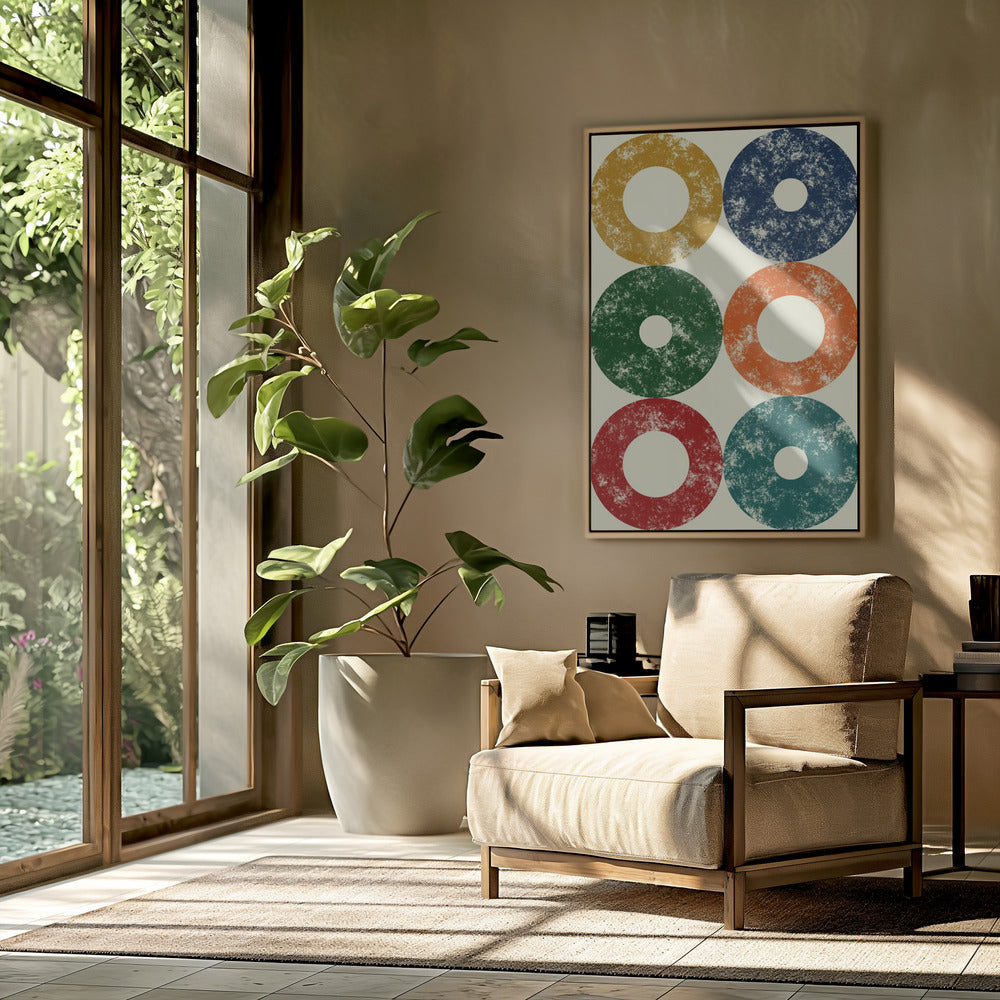Colorful Circles Row | Poster