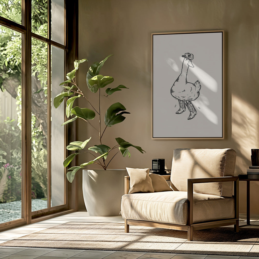 Ente in Westernstiefeln | Poster
