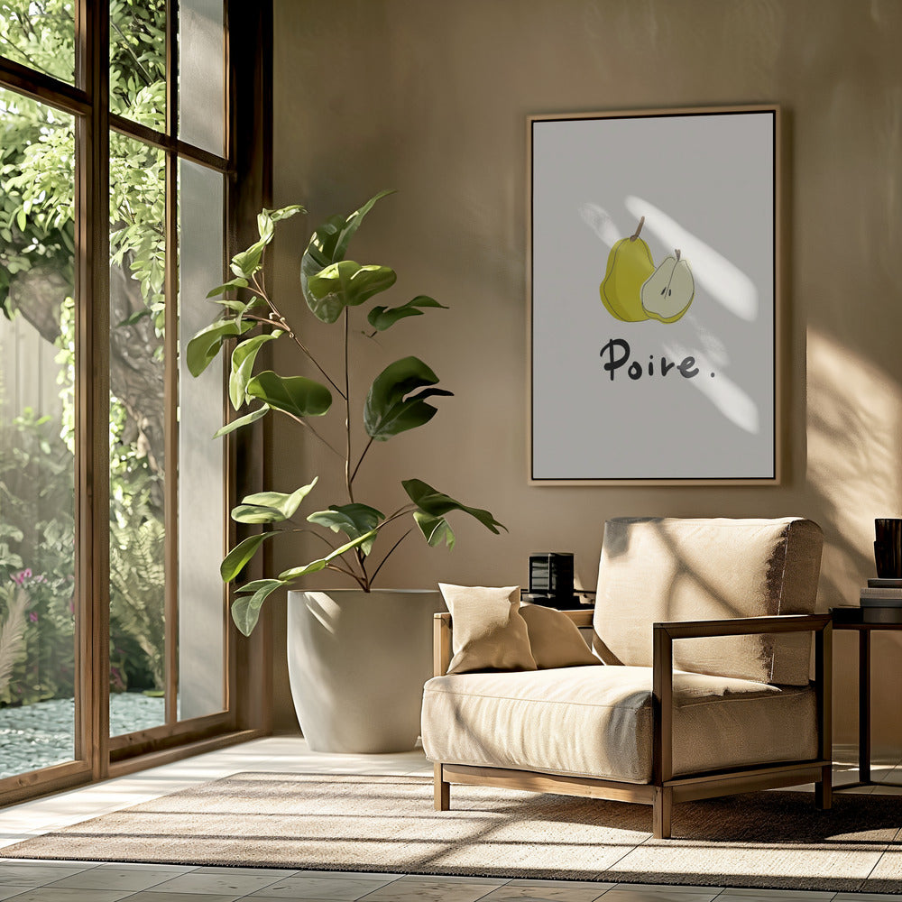 Moderne französische Obstkollektion „Birne / Poire“ | Poster