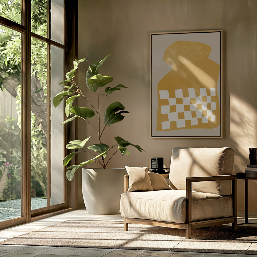Goldene karierte Form | Poster