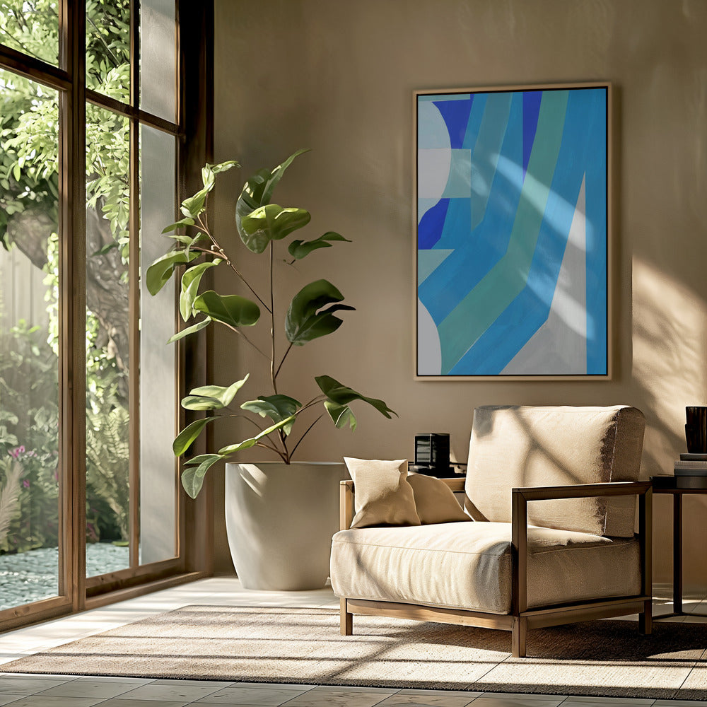 Blaue französische Streifen 2 | Poster
