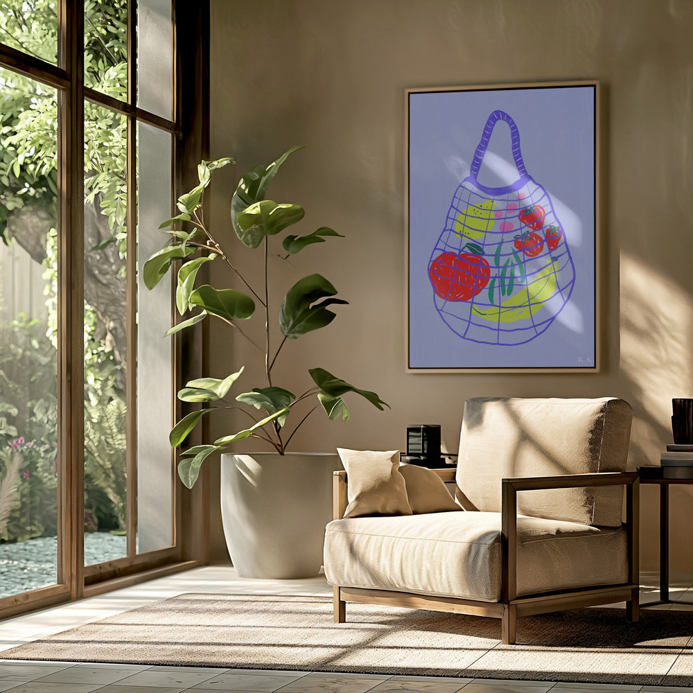 Einkaufstasche Blau | Poster