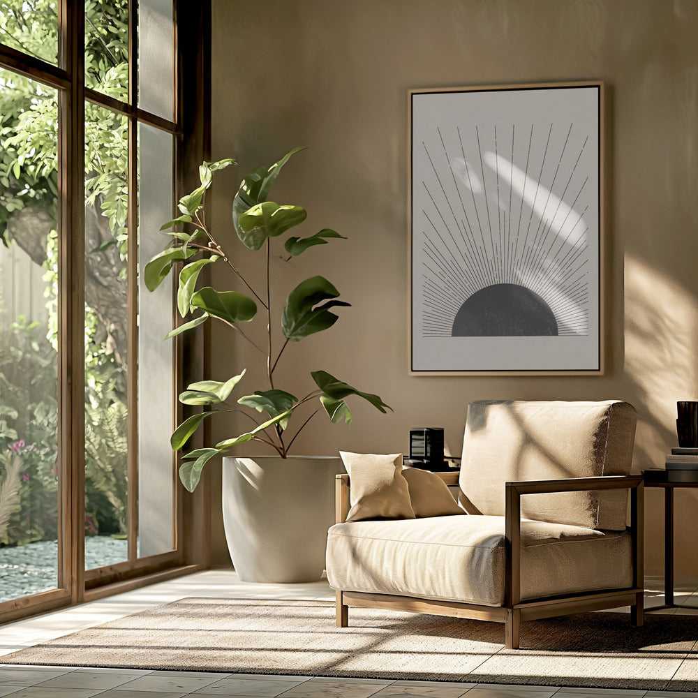 Holzschnitt Die Sonne Illustration | Poster