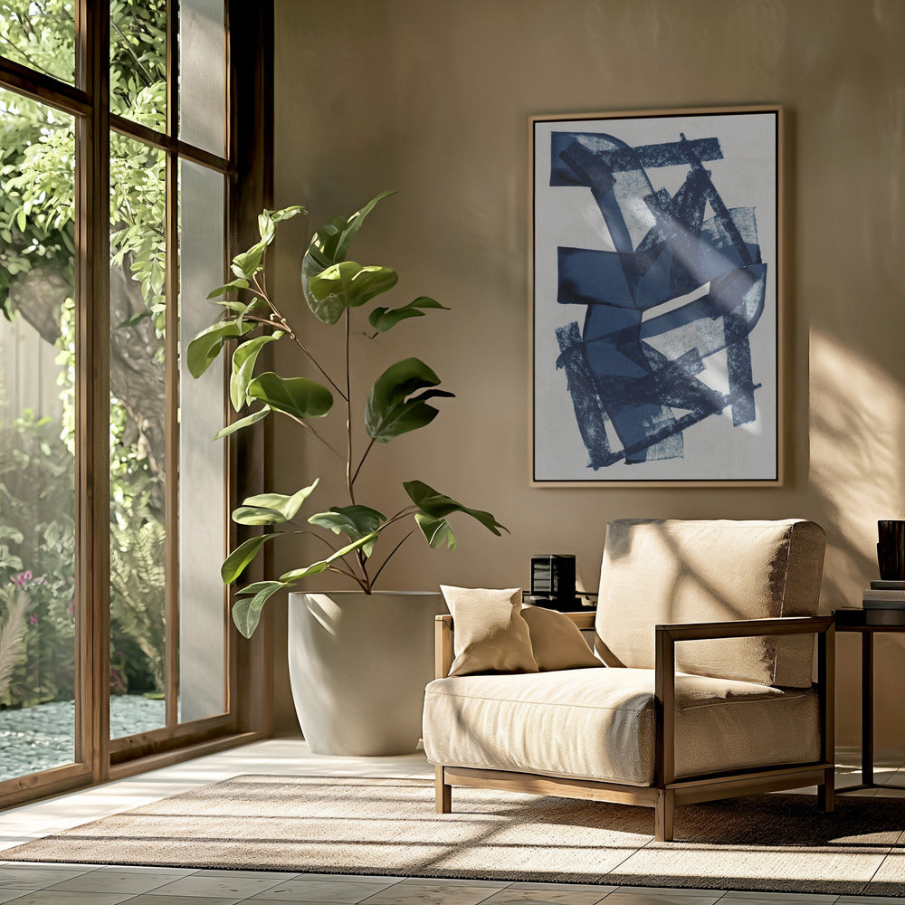 Abstrakte blaue Struktur 2 | Poster