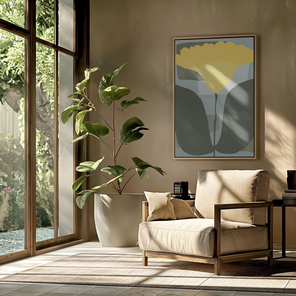 Schlichte gelbe Blume | Poster