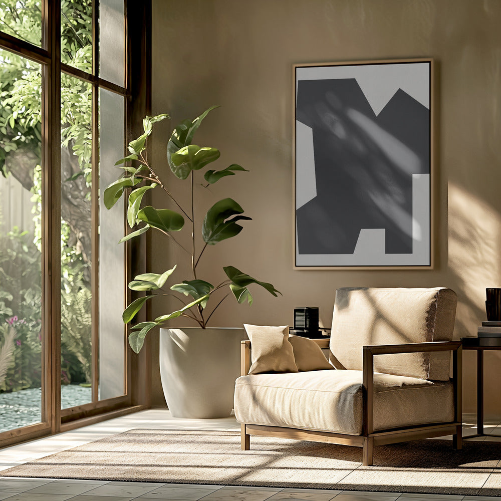 Schwarz-Weiß-Geometrie 6 | Poster
