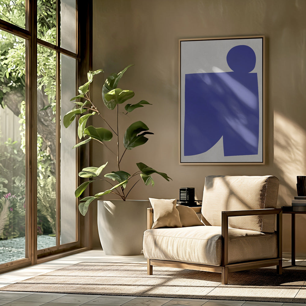 Blau-weiße Kunst 1 | Poster