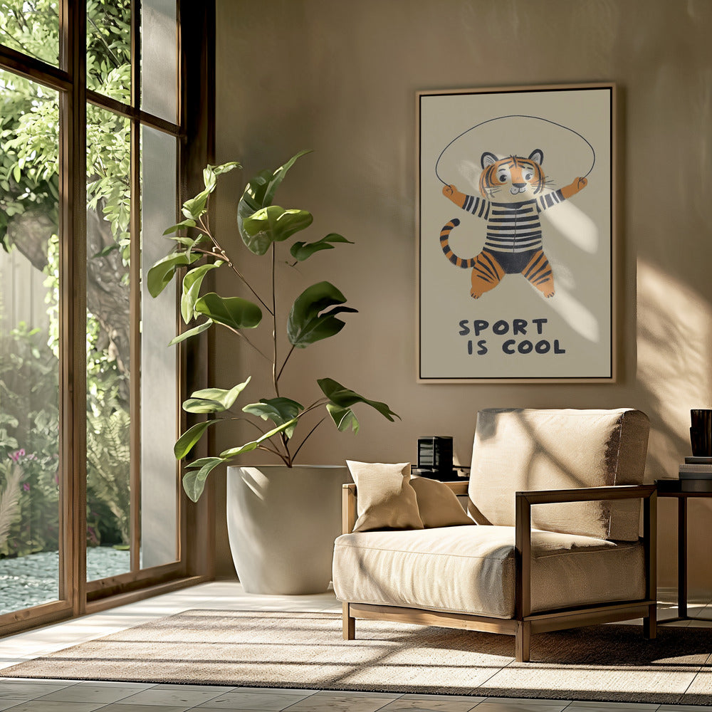 Springender Tiger-Spaß | Poster