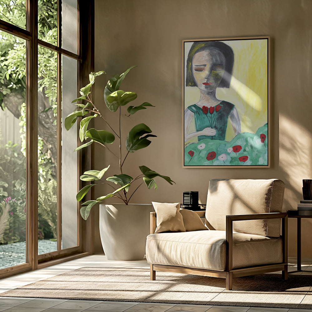 Lady in Garden | Poster