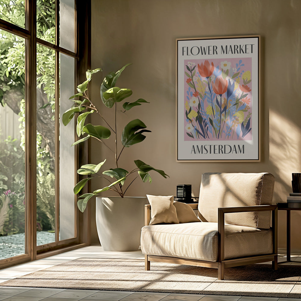 Blumenmarkt Amsterdam Niederlande | Poster