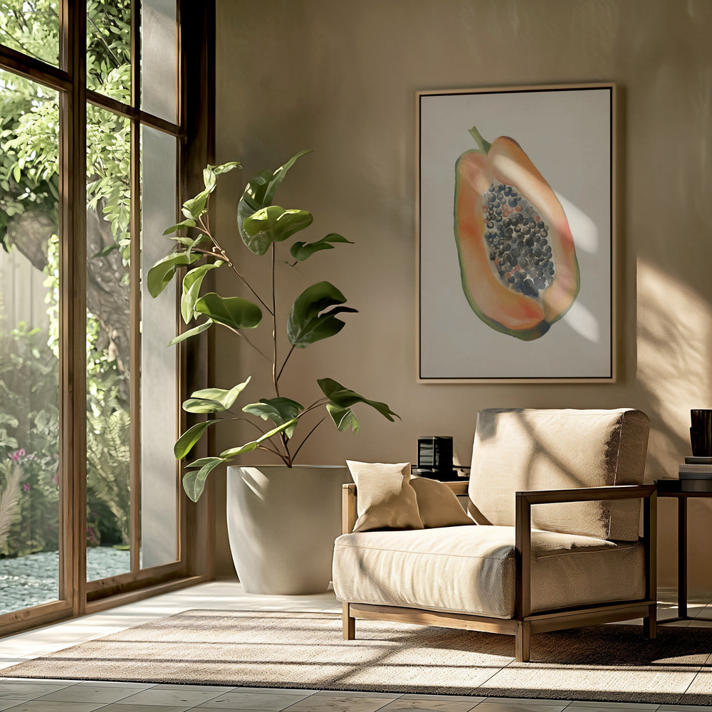 Vintage-Frucht - Papaya | Poster
