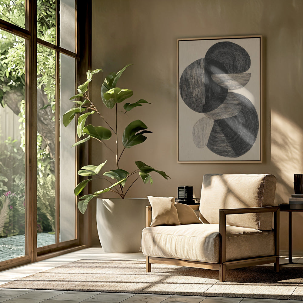 Schwarzes Freiform-Poster