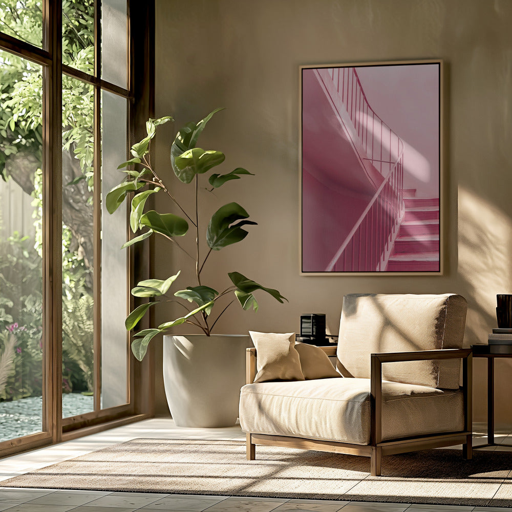Pflaumentreppe | Architektonischer Minimalismus | Poster